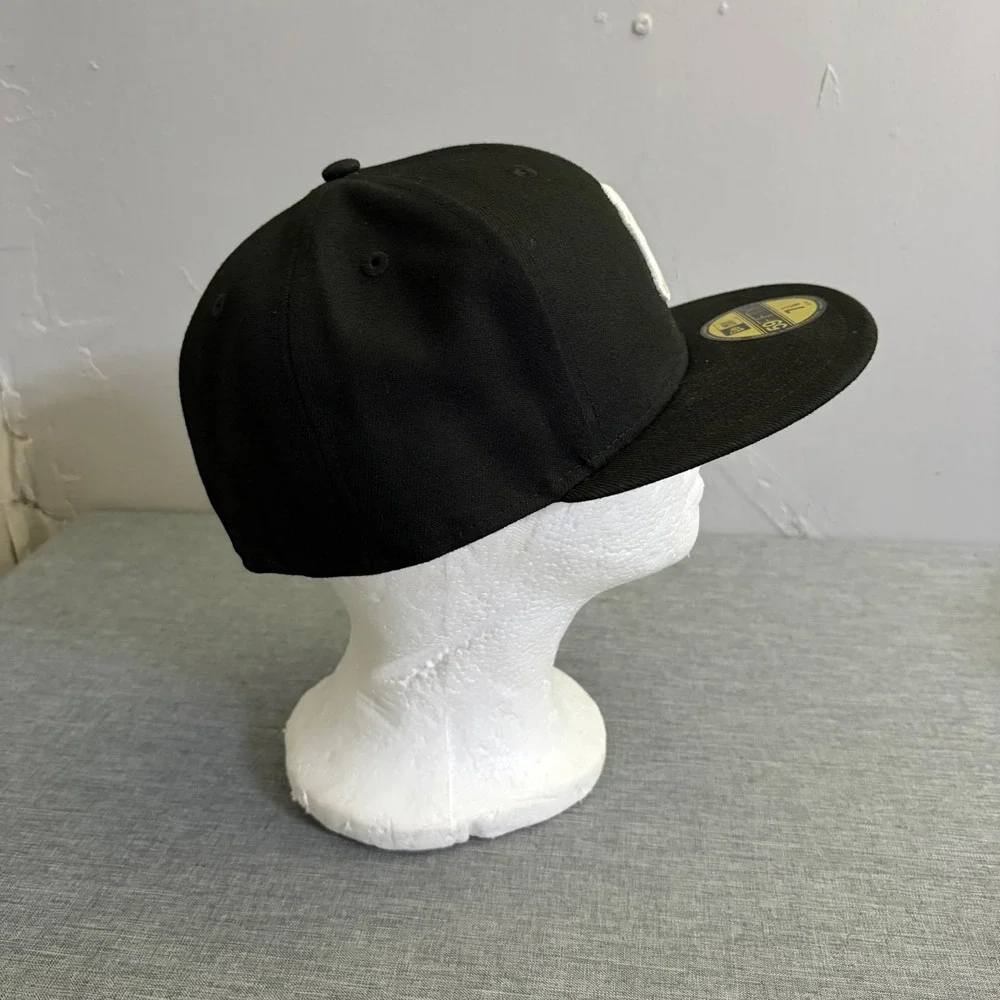 New Era Hat Mens 7‎ 3/8 Black 59FIFTY New York Yankees Fitted MLB Cap